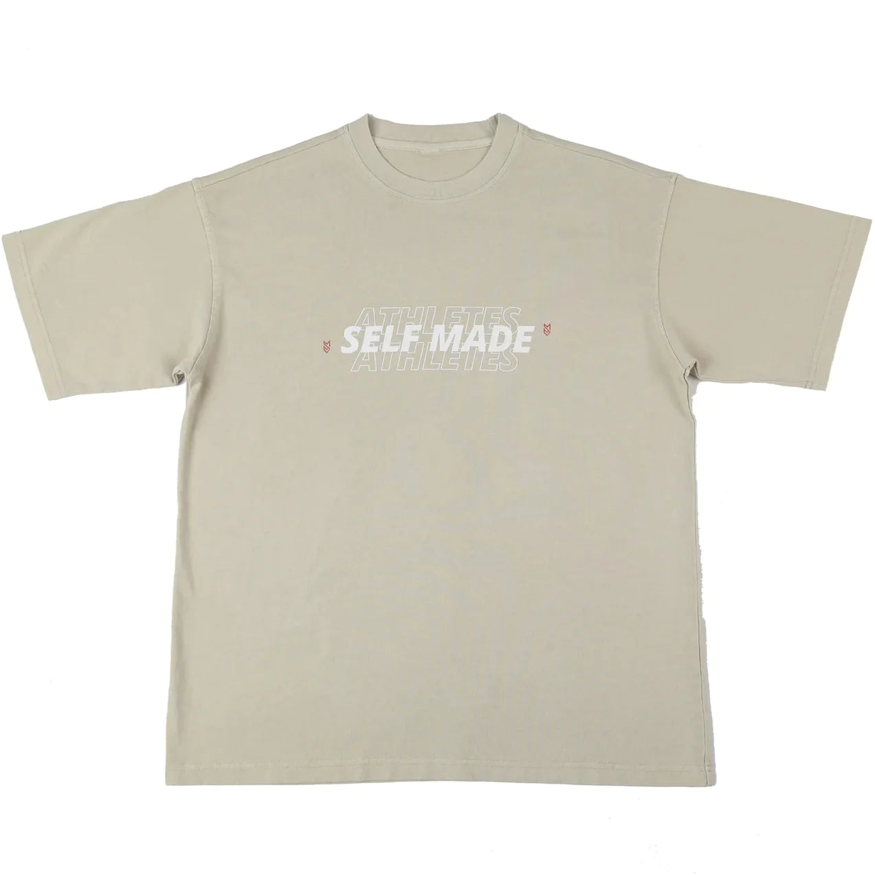 BLACK MONOCHROME SELF MADE ATHLETES STATEMENT TEE