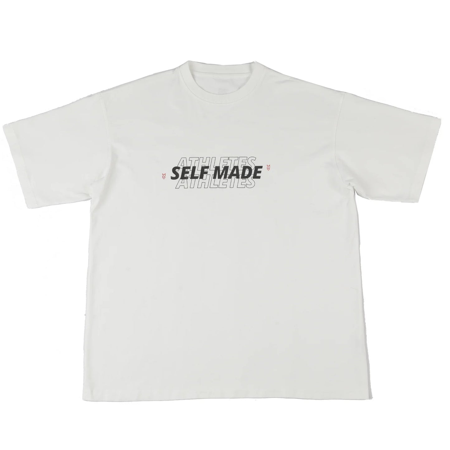 BLACK MONOCHROME SELF MADE ATHLETES STATEMENT TEE