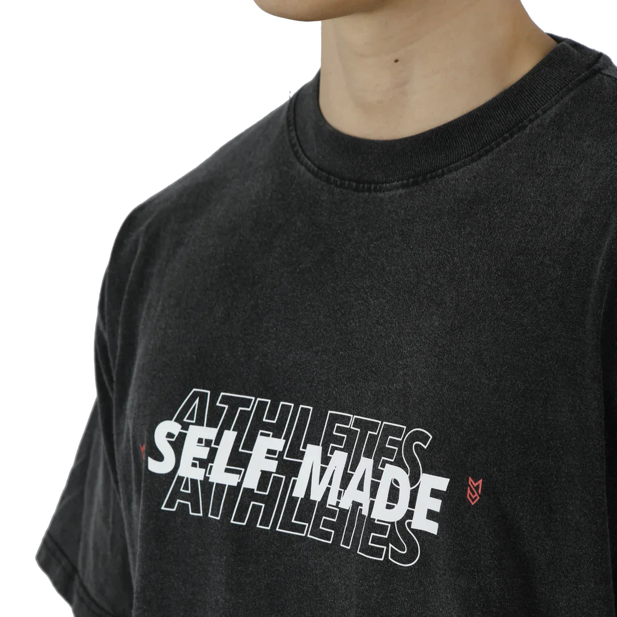 WHITE SELF MADE ATHLETES STATEMENT TEE