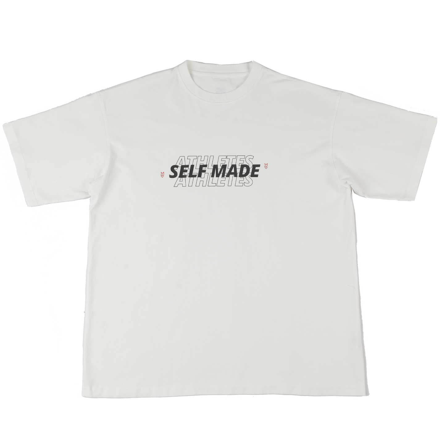 WHITE SELF MADE ATHLETES STATEMENT TEE