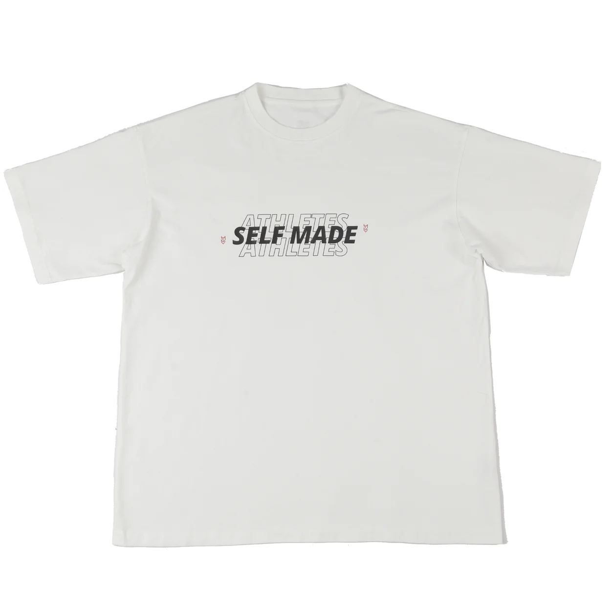 BLACK MONOCHROME SELF MADE ATHLETES STATEMENT TEE