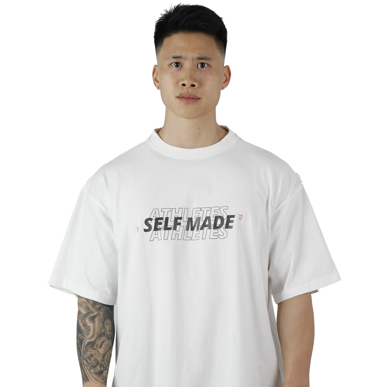 BEIGE SELF MADE ATHLETES STATEMENT TEE