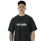 BLACK MONOCHROME SELF MADE ATHLETES STATEMENT TEE